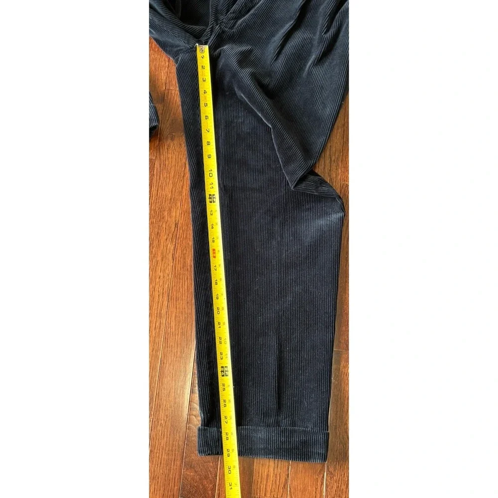 Vintage Polo Ralph Lauren Blue Corduroy Pants‎ Pleated Cuffed 36x30